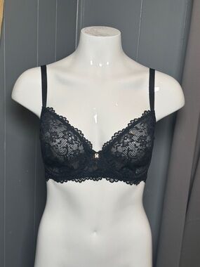 Savage Fenty Lace Underwire Bralette - Black